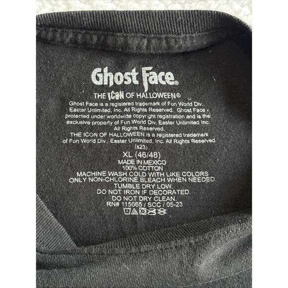 Ghost Face T Shirt Men’s Size 3XL The ICON of Halloween Black Tee Scream - Picture 3 of 5